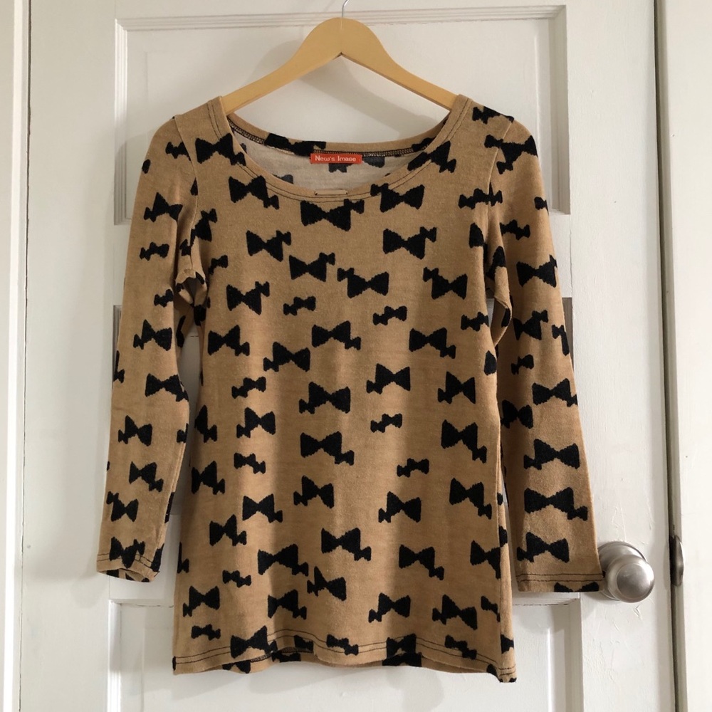 Long Sleeve Bows Top